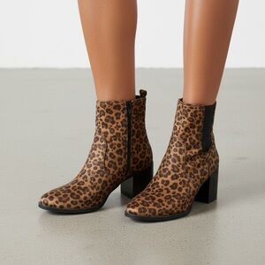EXPRESS Cheetah Print Ankle Bootie